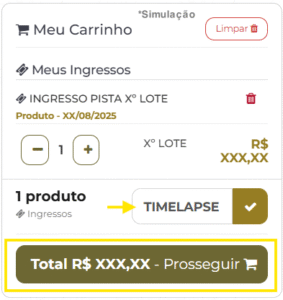 simulação de compra Festival de Inverno Montanha Mágica com desconto
