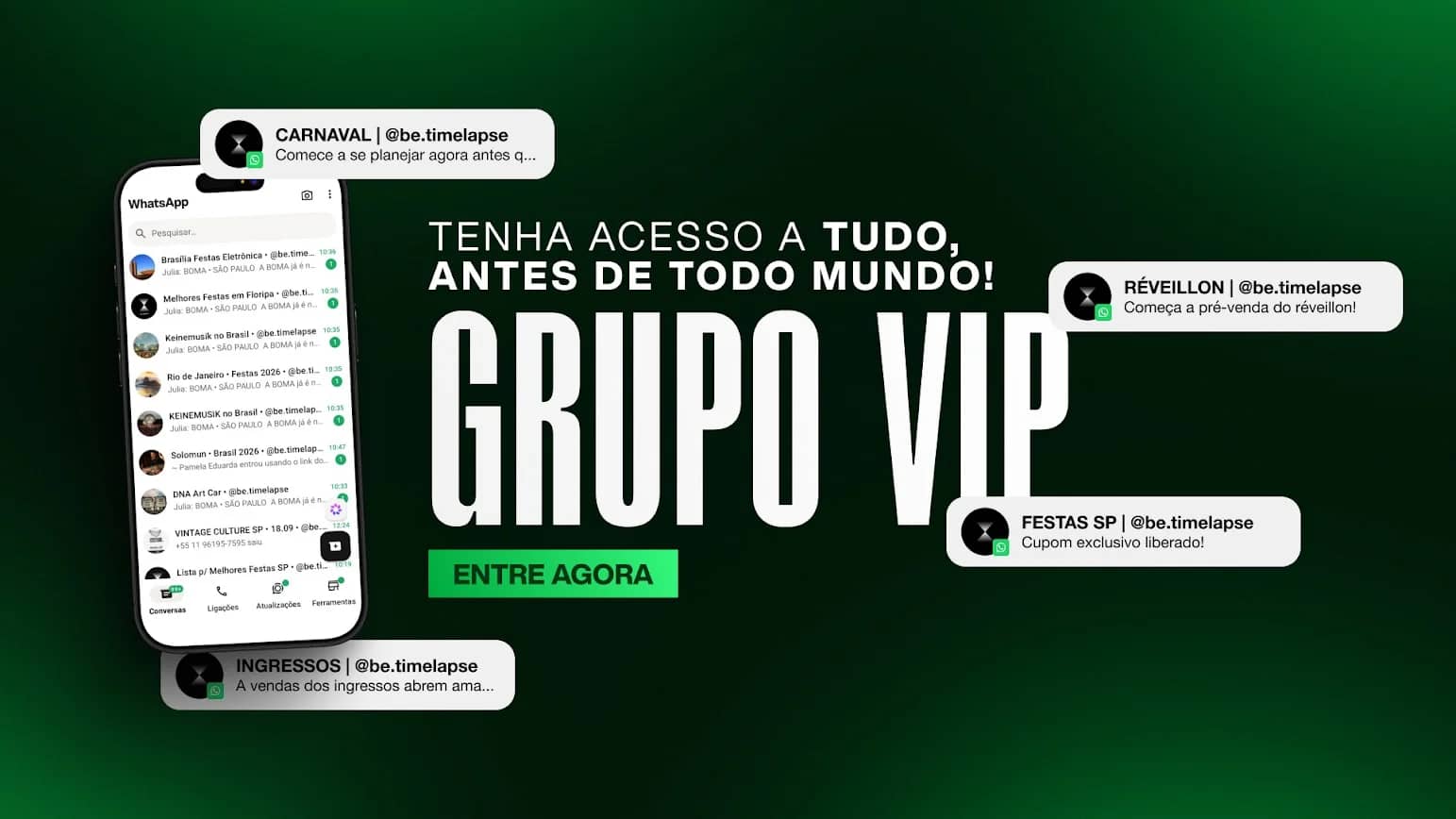 GRUPOS VIP TIMELAPSE