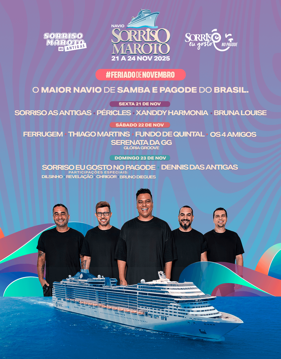 Navio Sorriso Maroto 2025: O Último Capítulo da Turnê “As Antigas” em Alto-Mar