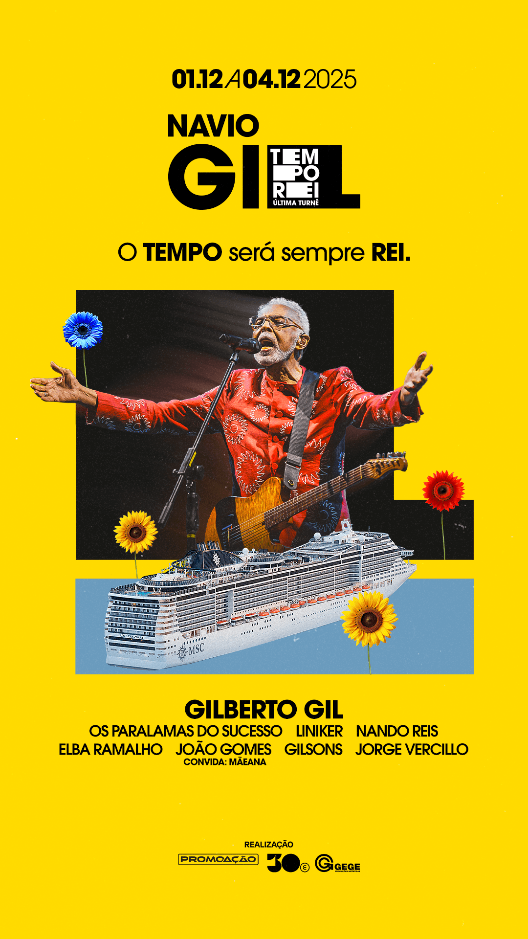 Navio Gilberto Gil – Tempo Rei: A despedida em Alto-Mar