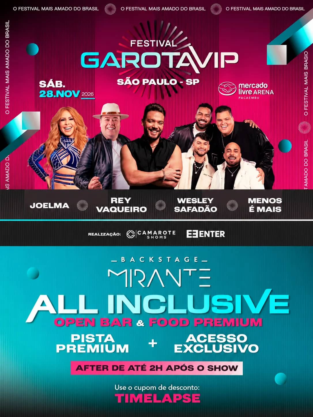 Backstage Mirante Garota VIP SP 2026