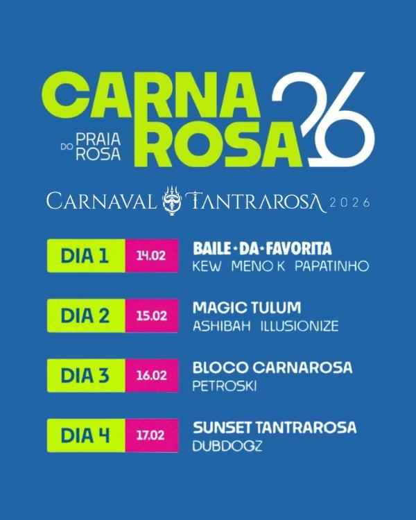 CarnaRosa 2026 - Capa com Programação