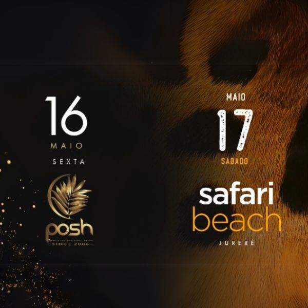 Pacote Posh Club 16.05 + Safari Beach 17.05 - Logo