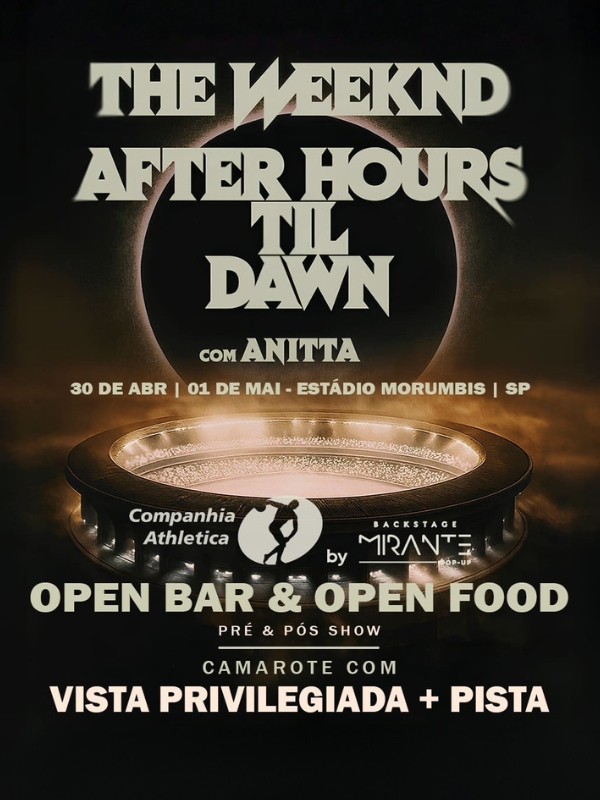 Backstage Mirante The Weeknd com Anitta