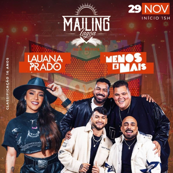 Mailing Lagoa Menos é Mais e Lauana Prado
