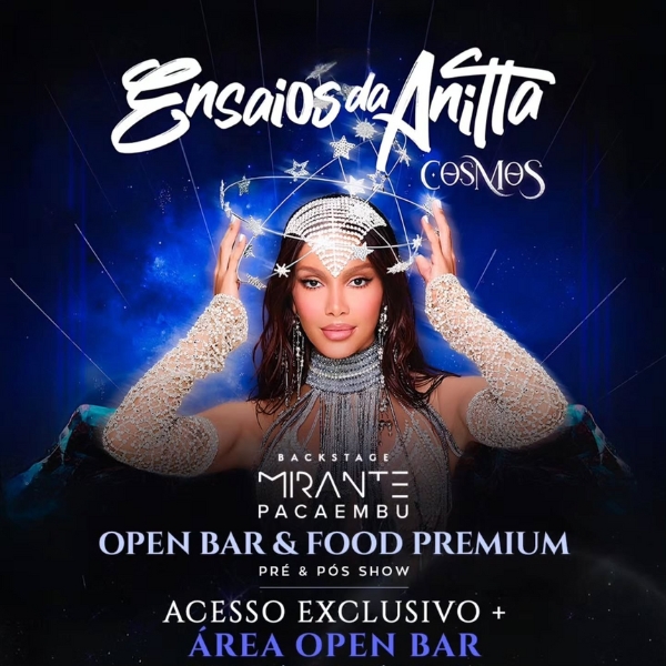 Ensaios da Anitta Cosmos Backstage Mirante