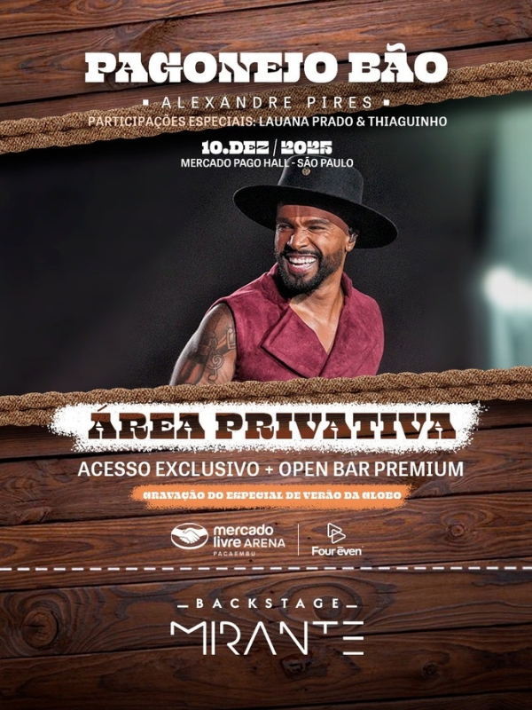 Pagonejo Bão Alexandre Pires Camarote Backstage