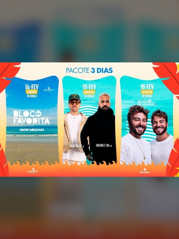 Parador Maresias Carnaval 2026 - Pacote 3 Dias