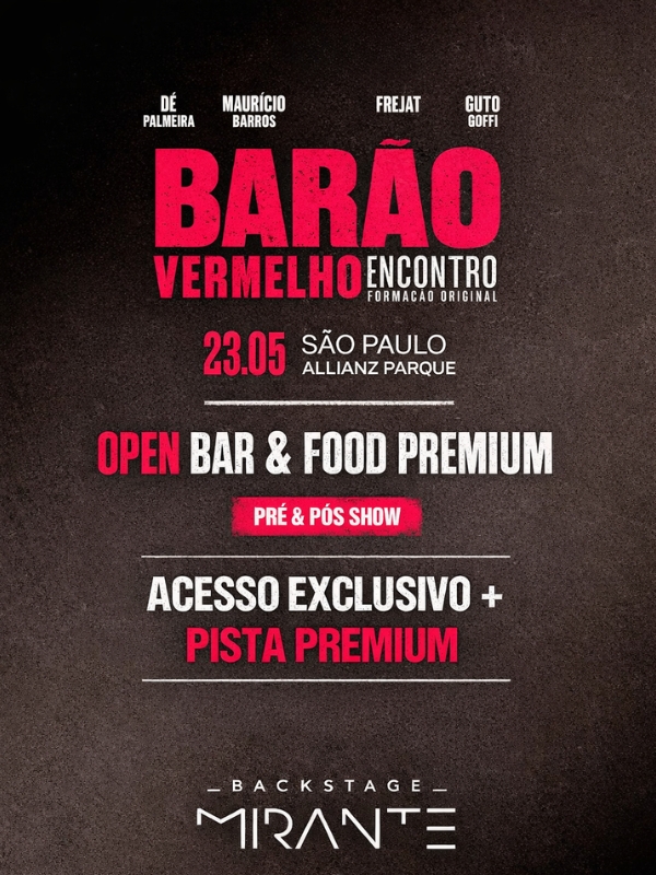 Backstage Mirante Barão Vermelho